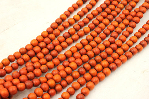 Redwood Beads, 6mm, Round